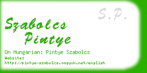 szabolcs pintye business card